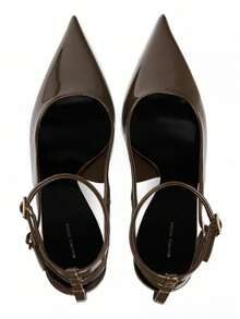 New Arrival Early Autumn Sexy Leopard Print High Heel Shoes, Women Pointed Toe Hollow-Out Stiletto Sandals - Dark Green - View 5