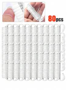 10-100pcs/Set Mini Nail Dust Brush With Handle, Suitable For Cleaning Fingernails, Toenails, Nail Powder, Random Color, Nail Care Soft Bristle Cleaning Brush Manicure Pedicure Tool Set - Clear - View 14