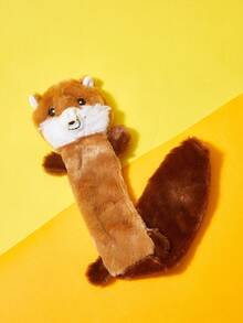 PETSIN 1 件宠物毛绒吱吱玩具，浣熊和松鼠形状咀嚼玩具，耐用的狗/猫出牙和咬玩具，适合自玩和训练