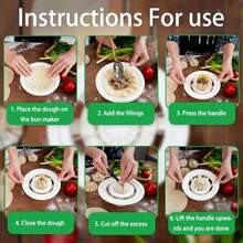 1pc Easy-To-Take-Off Non-Stick Dumpling Machine- ABS Kitchen Gadget, Making Perfect Jiaozi And Steamed Buns. - Multicolor - View 5