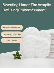 Almohadillas absorbentes desechables para el sudor en axilas. Parche absorbente eficaz, transpirable, invisible y ligero. Absorbe el sudor, cómodo e inodoro. Fácil de usar. Ideal para hombres y mujeres en verano (10/20/50 unidades). Cuidado corporal para viajes y deportes.