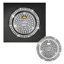 1 件闪亮汽车发动机启动停止按钮盖，闪亮水钻环饰，防刮，防滑，易于安装，通用车辆启动按钮保护盖配件 - 彩色 - 查看 8