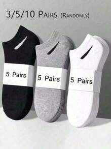 3/5/10 pares de calcetines a rayas blancas y negras para mujer, calcetines blancos, calcetines bonitos para niña, calcetines negros, adecuados para varios usos diarios como vacaciones, deportes, ocio, negocios, viajes al aire libre, etc.