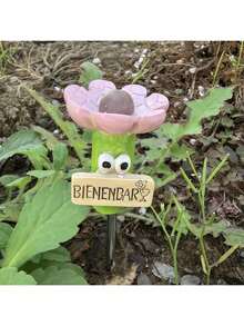 1pc Creative Resin Hummingbird Feeder, Garden Potted Plant Decoration Ornament - Multicolor - View 4