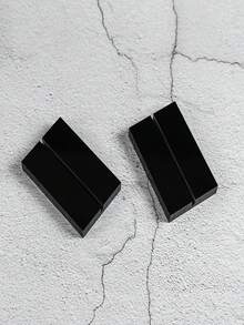 10 件/套 PMMA 派对指示牌卡片夹，现代透明矩形桌牌黑板，适合派对 - 黑色 - 查看 5