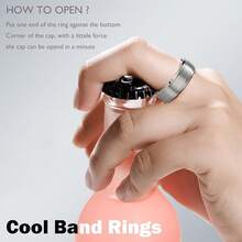 Set de 9 anillos giratorios de acero inoxidable para aliviar la ansiedad - Plateado - Ver 10