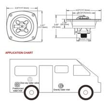 Caravan Water Inlet Boat Mains Filler Entry Pressure Regulator For RV Motorhome