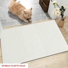Faux Sisal Area Rug, Comfortable For Bedroom, Living Room, Study, Entryway, Dining Room, Laundry Room, Room Decor As Floor Mat, Non-Slip Absorbent Floor Mat Runner Rug, Washable & Non-Slip, Carpet For Living Room - Indoor All-Season Home Decor, Bedroom Rugs, Easy To Clean, Beige Bedside Rug Kithchen Rug, House Decor | Bedroom Decor - Beige - View 12