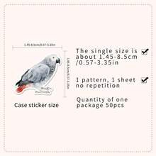 50张可爱动物贴纸，动物园动物贴纸，野生动物贴纸，丛林动物贴纸，动物贴纸，乙烯基防水贴纸，适用于水瓶、电脑、笔记本电脑、手机、行李箱、笔记本、冰箱等。 - 彩色 - 查看 3