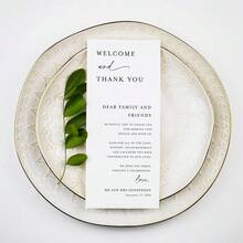 Bộ 5/20/50 tấm thiệp cảm ơn cá nhân hóa, đơn giản và trang nhã; Thiệp cảm ơn đám cưới thiết kế hiện đại dành cho bàn tiệc. ,Tình yêu vĩnh cửu - Nhiều màu - Xem 9