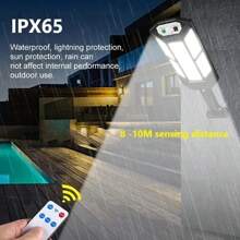 1 pezzo Nuova illuminazione stradale solare da esterno, lampada da parete con sensore di movimento e telecomando, luce da giardino impermeabile