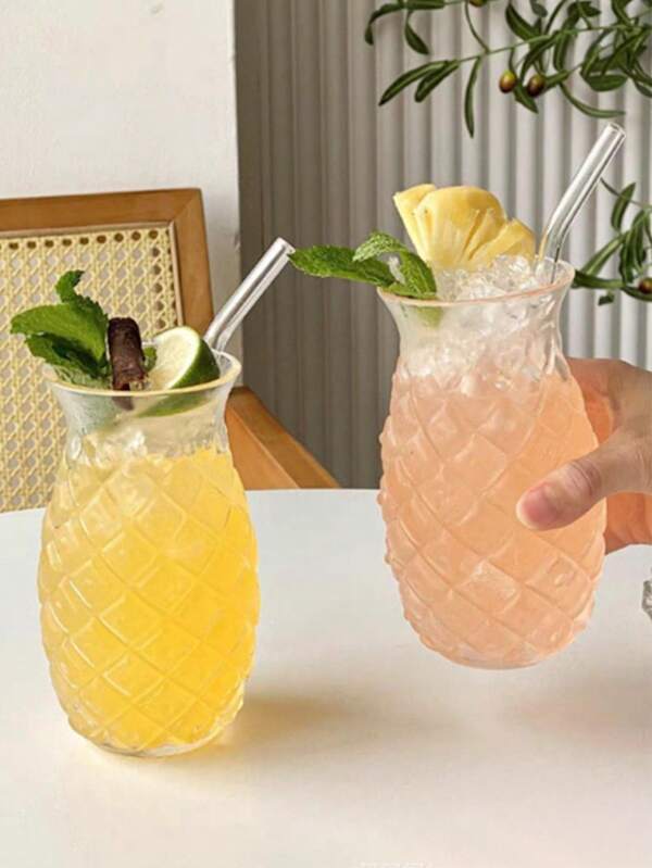 Vaso de cóctel de piña, copas de cóctel, copas de vino tinto, vasos de jugo, vasos de bebida de piña, tazas de café, teteras, filtros de bebida de vodka e hidráulicos, cócteles, vasos de piña, copas de vino, vasos de vidrio transparente.