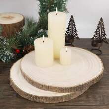 1/2 Pcs Large Wood Slices For Centerpieces Unfinished Wood Rounds For Crafts And Table Decorations Rustic Wedding Centerpiece Wood Circles For Holiday Decor DIY Projects