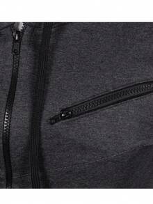 Sweatshirt Coat Cold Weather Blouse Sports Jacket Open Tracksuit - 深灰色 - 查看 3