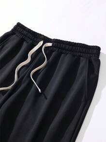 Pantaloni in maglia leggeri da uomo, pantaloni casual alla moda versatili da passeggio, oversize e morbidi con vita con cordoncino e tasche, durevoli, adatti per l'autunno, ottimo regalo per marito o fidanzato, indossabili per strada, pendolarismo, all'aperto, vacanza