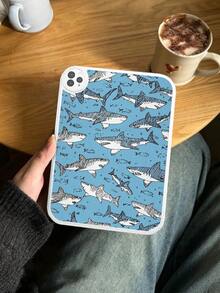 Ocean 1pc Shark Graphic Shockproof Tablet Case For Galaxy Tab A7 LITE, IPad Pro 11-Inch 2021, IPad 10th Generation - Multicolor - View 5