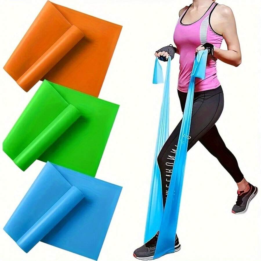 3pcs/Set Yoga Resistance Bands, Unisex Elastic Fitness Exercise Bands, Strength Training Yoga Stretch Bands