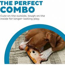 Outward Hound Durablez Minis Stuffing-Free Squeaky Plush Dog Toy For Puppies & Small Dogs - Interactive, Soft Yet Tough, No Mess, Jumbo Squeaker, Long-Lasting Play, Fox - 小狗 - 查看 2