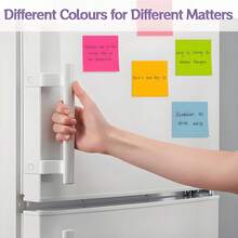 1/4/6/12 Pezzi di Foglietti Adesivi 3*3 pollici, bloc notes colorati, bloc notes per studenti, bloc notes per ufficio, carta per memo autoadesiva, adatto per ufficio, casa, scuola, forniture scolastiche, ritorno a scuola - Multicolore - Visualizzare 4