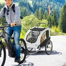 Dog Trailer Jogger Bicycle Trailer Dogs Dog Bicycle Trailer White+Black 155 X 83 X 108 Cm