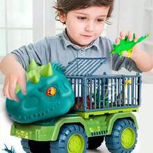 Juguete de vehículo transportador de dinosaurios - Blanco - Ver 2