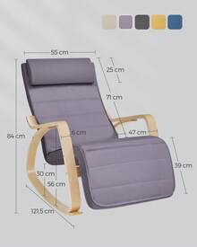 Sedia girevole - Grigio - Visualizzare 3