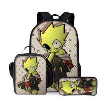 Rhythm Box Backpack Three Pieces Set (Single-Layer Backpack + Shoulder Strap Lunch Bag + Single-Layer Pencil Bag)