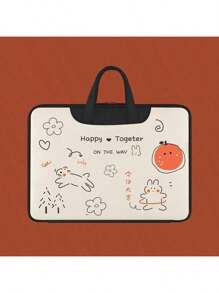 Capa Protetora para Laptop Minimalista Cartoon de 14/15 Polegadas, Bolsa Interna Leve, Embalagem de Presente, Para Materiais Escolares, De Volta às Aulas