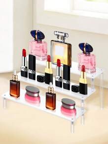 1pc Acrylic Display Shelf, Transparent/Black/Colorful/White, Single/Double/Triple Layer, Modern Minimalist Tiered Tabletop Organizer For Living Room, Bedroom, Toys, Cosmetics