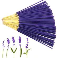 8.66inch Handmade Lemongrass (Citronella) Bamboo Incense Sticks, Suitable For Home Room, Long-Lasting Fragrance To Remove Odor, Unique Lemongrass Scent Purifies Air And Eliminates Negative Energy - 22cm Lavender - View 5