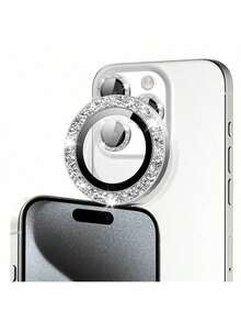 3PCS Metal Ring Protector Glass Compatible With IPhone16 15 14 13 11 12 Pro Max Mini Camera Lens Protection Compatible With IPhone 11 14 Pro Max Gift For Birthday, Family, Friends Sparkling Crystal, Lens Protector, Phone Accessories Waterproof Shockproof Anti-Fall Anti-Fall Scratch Resistant Anti-Fingerprint Full Cover
