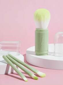 Set di pennelli da trucco personalizzati 4 in 1, set di strumenti cosmetici mini, pennello retrattile per fondotinta, pennelli per trucco portatili