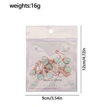 3/1 套 10 个数字针迹标记，数字 0~9 针迹标记，合金珐琅钩针迹标记饰物，带铁葫芦针的锁针标记，用于针织、编织、缝纫配件绗缝 - 彩色 - 查看 16