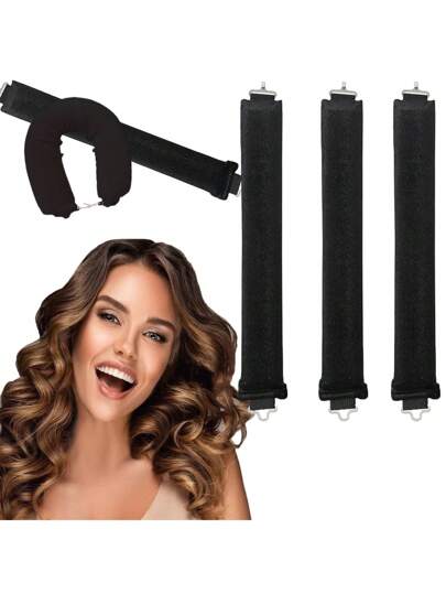 3pcs No-Heat Slouchy Hair Curler Set For Women, No-Heat Curling Wand For Big Waves, Hair Styling Curler Tool For Everyday Use