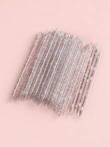 FULL BEAUTY 100 件可重复使用水晶指甲棒美甲双面美甲角质层推除工具修脚指甲护理、美甲用品、美甲工具、美甲工具、返校、指甲、按压指甲的美甲工具