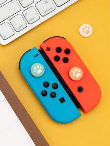GeekShare 4 件猫爪设计按钮盖，兼容 Switch/Oled/Lite - 橙綠 - 查看 3