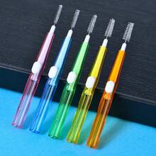 10/30/60 件牙间刷（带盒），0.6 毫米、0.7 毫米、0.8 毫米，牙齿清洁工具，口腔卫生牙间刷，牙签清洁器，用于细节清洁，返校 - 彩色 - 查看 10