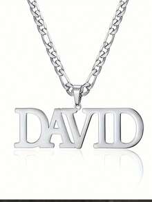 Anpassat namnhalsband i rostfritt stål - Personligt handskrivet namnhänge, herrmode minimalistisk hiphop-stil halsband, personliga smycken present till honom