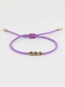 1 Stück einstellbares Armband mit Kupferperle, Glücksarmband, geeignet für Damen Alltag und Urlaub