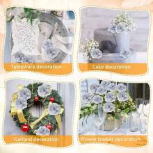 10/15/20/25/30 paquets de têtes de fleurs de rose artificielles, têtes de fleurs de roses en soie de 3,5 pouces en vrac, têtes de fleurs en faux or pour centres de table, murs de fleurs, artisanat DIY, bouquets de mariage, fête