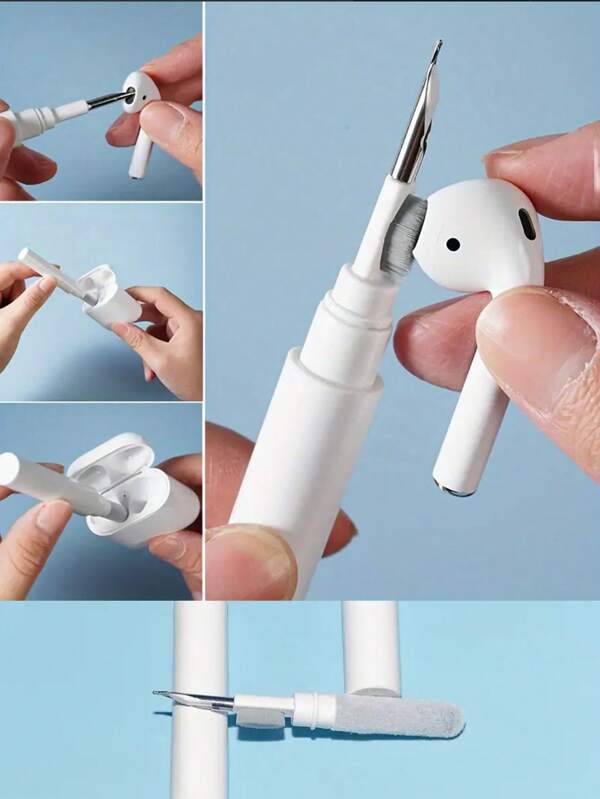 11 قطعة/4 قطع/2 قطعة/1 قطعة قلم تنظيف رقمي متعدد الوظائف 3 في 1 للإيربودز وسماعات الأذن والهواتف والكاميرات - طقم أداة تنظيف سماعات الأذن اللاسلكية بتصميم ثنائي الرأس ، بدون بطارية مطلوبة - هدية مثالية لأي مناسبة