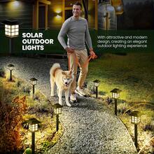 ⚡️ WIRE-FREE SOLAR LIGHTS ⚡️ 6/12 WATERPROOF YARD LIGHTS|AUTOMATIC LIGHT UP AND DOWN|10 HOURS OF ROMANTIC AMBIENCE|GARDEN LAWN PATIO GODS|DURABLE UPGRADE MODELS. - màu đen - Xem 3