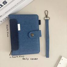 A7 Jean Binder Notebook Cover, DIY Junk Journal Loose Leaf Handbook, Gird/Blank/Line Refill Papers, PP Refill Sleeves, Large Capacity Organizer Book, School Supplies,Back To School - Multicolor - View 2