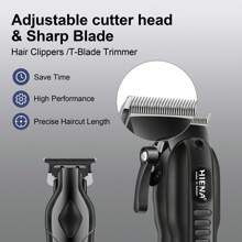 HIENA Multi-Functional Electric Hair Clipper Set For Men, Cordless Rechargeable Haircut Trimmer, Zero Gap T-Blade Beard Trimmer, Suitable For Beginner And Home Use, Gift For Boyfriend Or Father