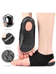 1 双魔术贴足弓支撑鞋垫，半垫，带后跟带 - 彩色 - 查看 3