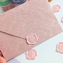10 pezzi di adesivi per ceralacca rosa/oro a forma di rosa, adatti per inviti di nozze. Sono facili da usare e hanno una buona adesione. Adesivi per buste con rose, accessori per inviti di matrimonio, forniture scolastiche, back to school