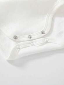 [Cotton Youngsters ] Soft Cotton Youngsters  - Casual Round Neck, Machine Washable, Summer Romper For Youngsters, Easy Diaper Change, Quality Cotton Material, Handpicked For Earth By My Great Grandpa In Heaven - White - View 4