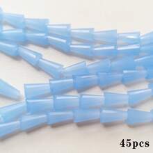 45/60 hạt thủy tinh xanh lá cây/đỏ/xanh dương/vàng dài 4*7/6*12mm Phụ kiện hạt để làm đồ trang sức, đồ thủ công làm bằng tay, vòng tay & vòng cổ, hoa tai - Hạt chùa - Xem 20