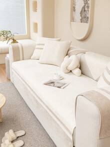 1 件四季沙发垫套，现代简约防滑沙发座椅保护套，可机洗防尘沙发套，柔软防褪色，适用于卧室、办公室、客厅、L 型和 1/2/3/4 座沙发