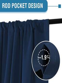 1 件遮光窗帘，隔热防紫外线，适用于客厅和卧室，秋冬季